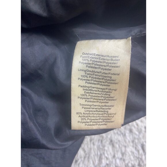 Puremsx Jacket Womans Medium Black Puffer Faux Fur Hood Quilted Ski Snow Coat - Picture 7 of 8